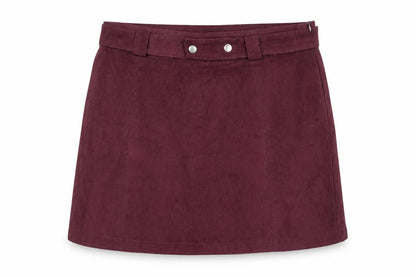 First And I Women's Purple Suedette Skirt, L