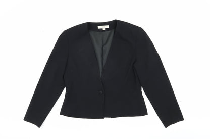 Next Women's Black Blazer UK 14 Classic One-Button