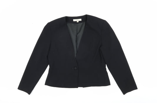 Next Women's Black Blazer UK 14 Classic One-Button