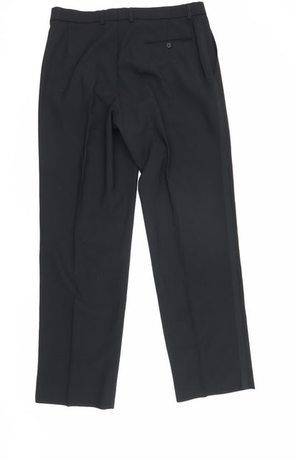 Mens UK Size 31 in Marks and Spencer  Dress Pants Black Trousers