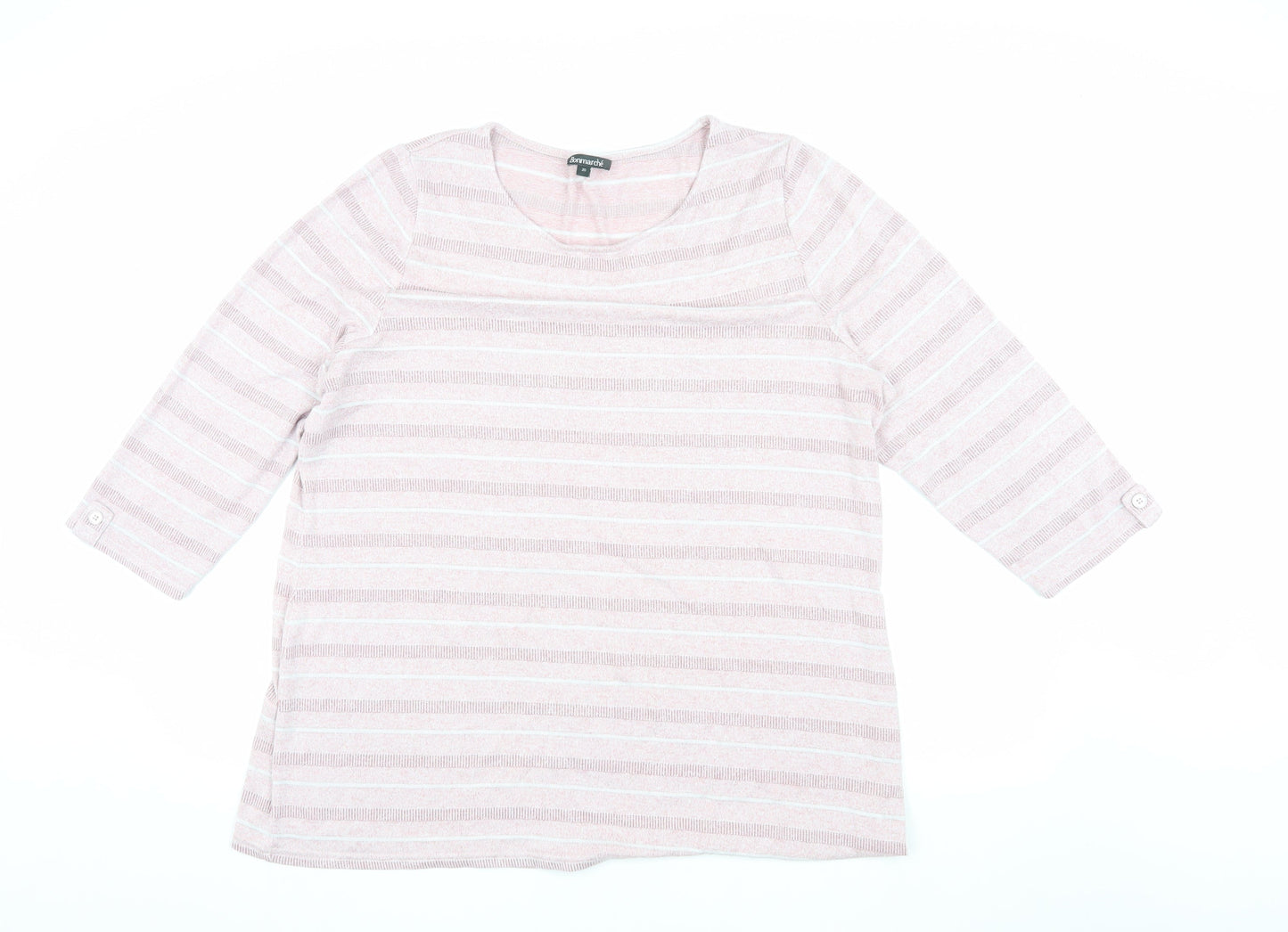 Womens UK Size 20 Bonmarché Pink Pullover Jumper