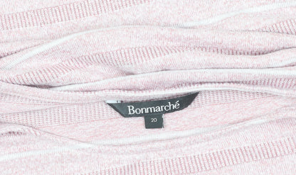 Womens UK Size 20 Bonmarché Pink Pullover Jumper