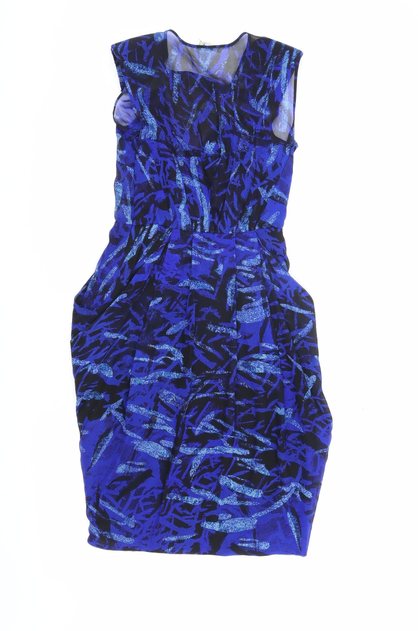 Whistles Women's Blue Silk Dress Size 6