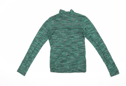 Womens UK Size 10 Topshop Green Basic T-Shirt