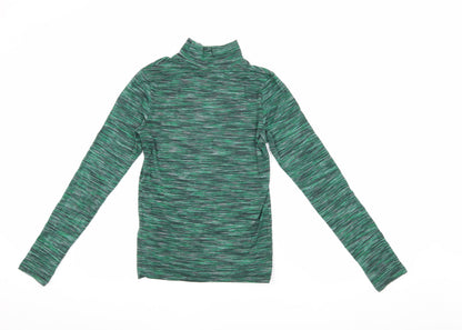 Womens UK Size 10 Topshop Green Basic T-Shirt
