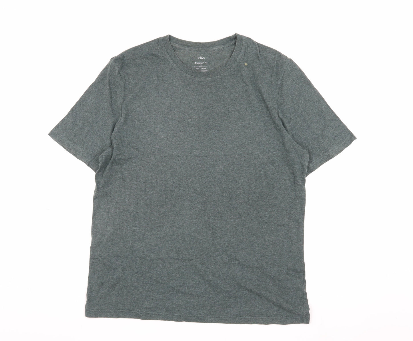 Unisex Adults UK Size L Marks and Spencer Grey Basic T-Shirt