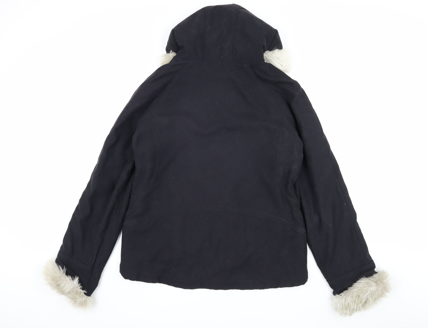 Womens UK Size 14 Marks and Spencer Black Parka Coat