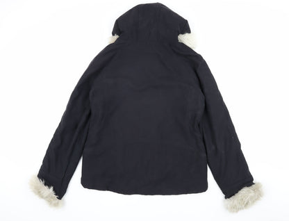 Womens UK Size 14 Marks and Spencer Black Parka Coat