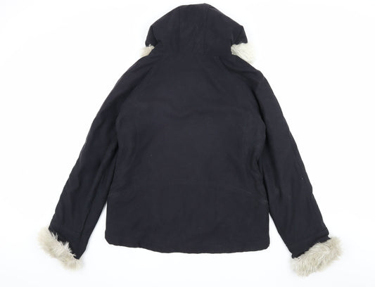 Womens UK Size 14 Marks and Spencer Black Parka Coat