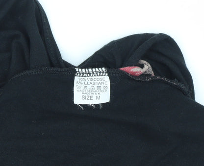 C.M.D Women's Black Cardigan, M Size, 3/4 Sleeve