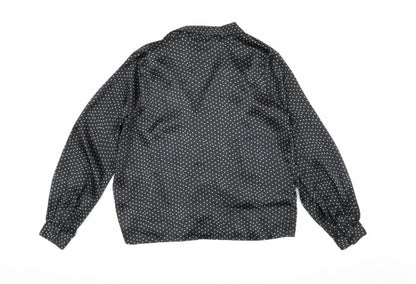 Womens UK Size 8 Topshop Black Basic Blouse