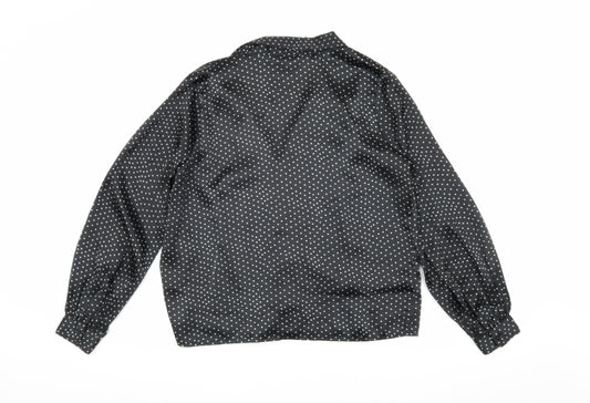 Womens UK Size 8 Topshop Black Basic Blouse