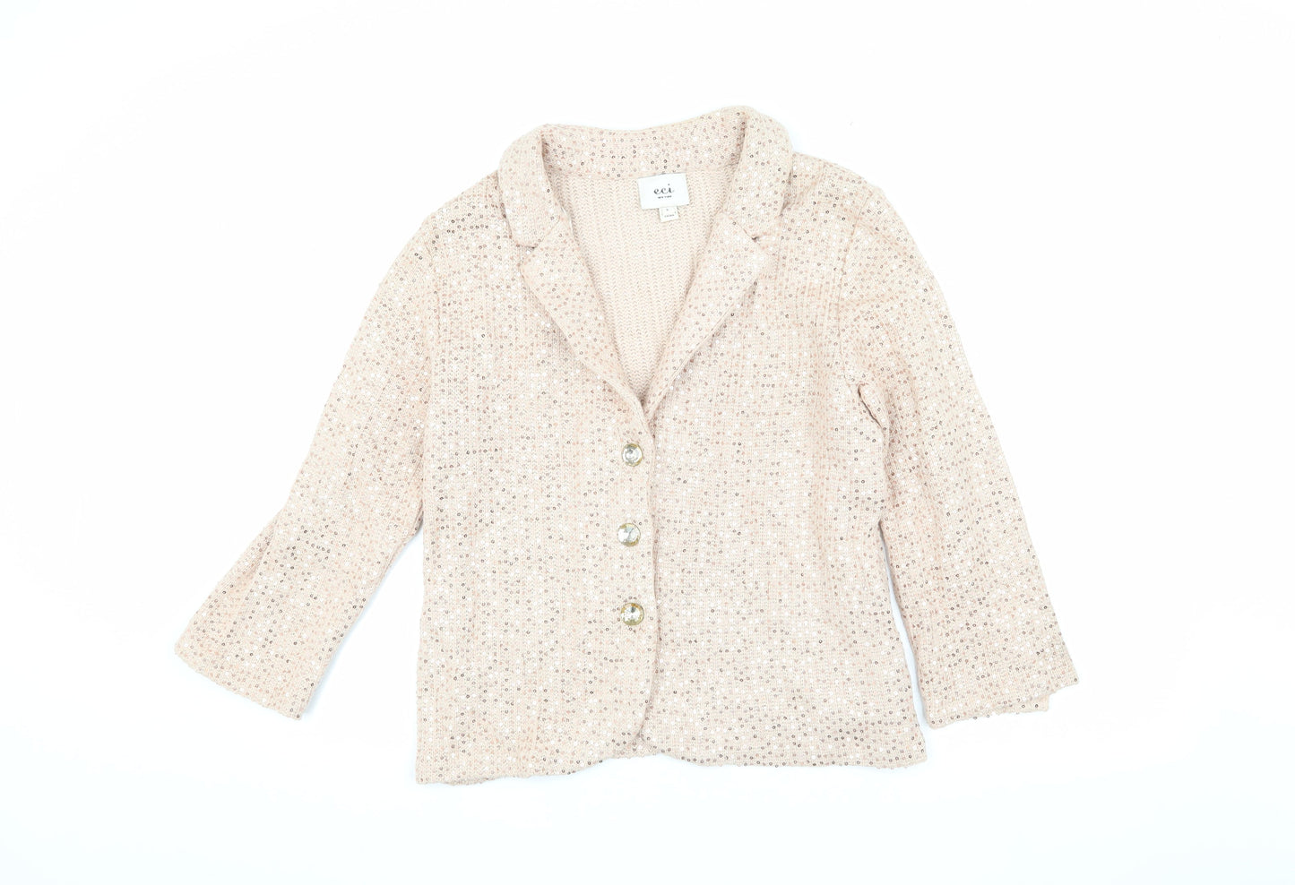 Eci Women’s Beige Blazer L with Sequins