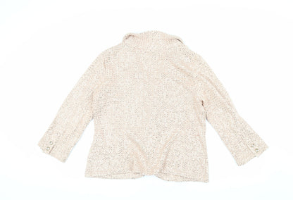 Eci Women’s Beige Blazer L with Sequins