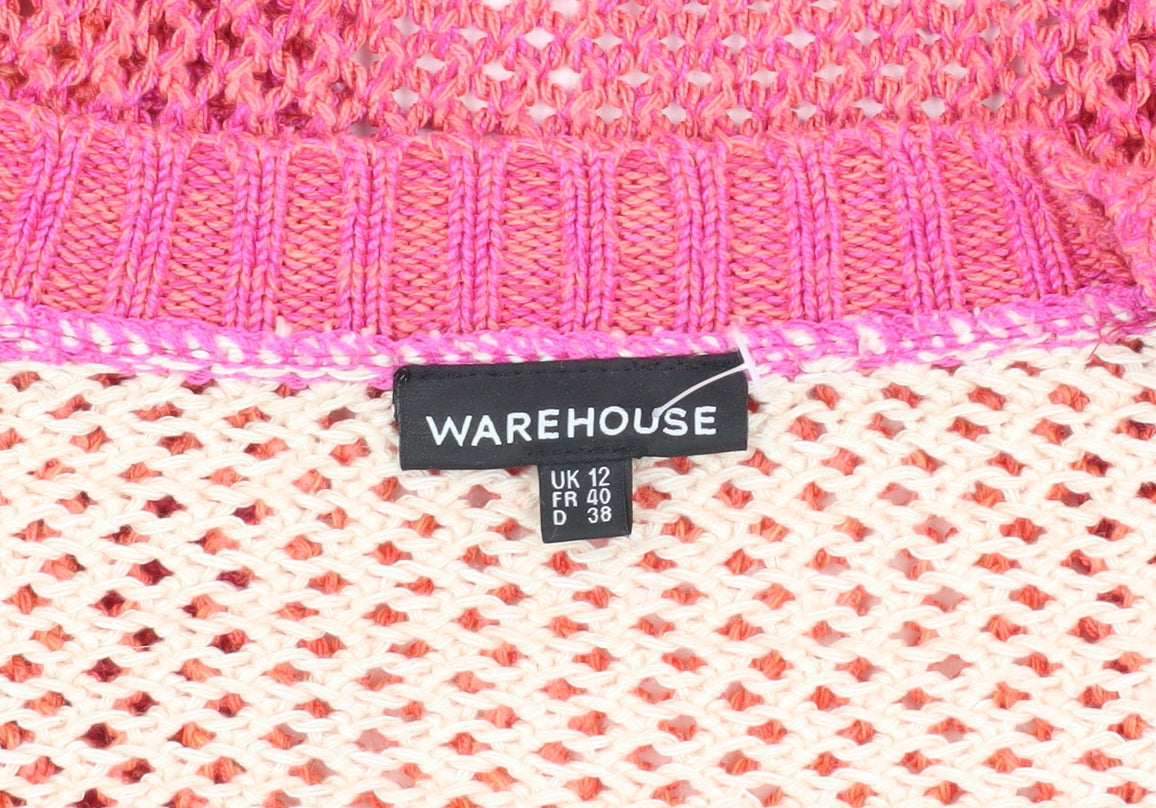 Womens UK Size 12 Warehouse Multicoloured Cardigan Jumper
