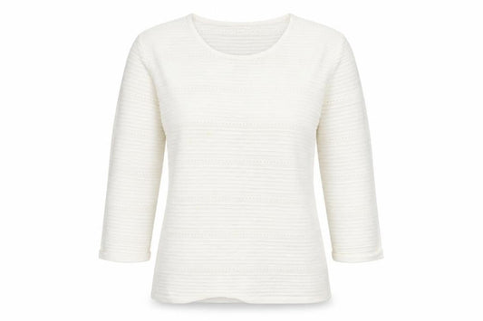 VidaK Women's Ivory 3/4 Sleeve Top Size M