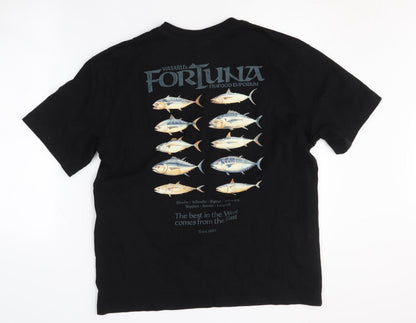 Mens UK Size S H&M Black  T-Shirt