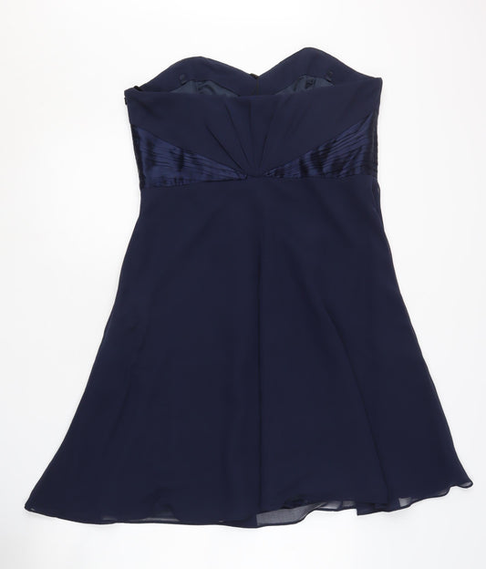 Coast Women's Blue Strapless Cocktail Dress