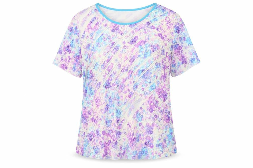 Womens UK Size XL BASSINI Multicoloured Basic T-Shirt