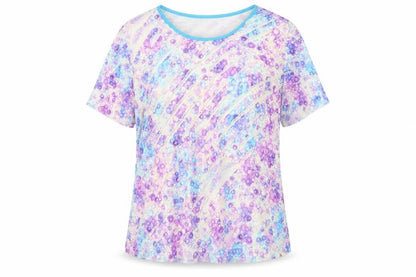 Womens UK Size XL BASSINI Multicoloured Basic T-Shirt