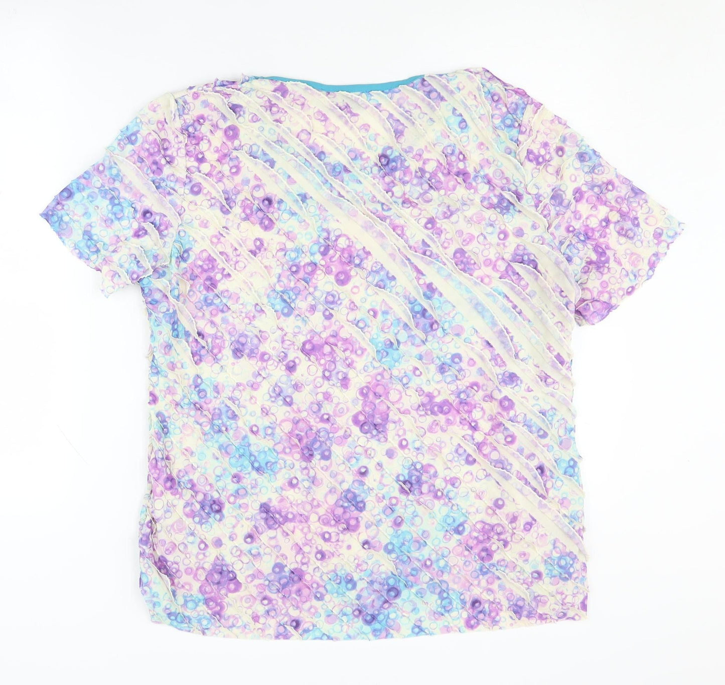 Womens UK Size XL BASSINI Multicoloured Basic T-Shirt