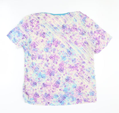 Womens UK Size XL BASSINI Multicoloured Basic T-Shirt