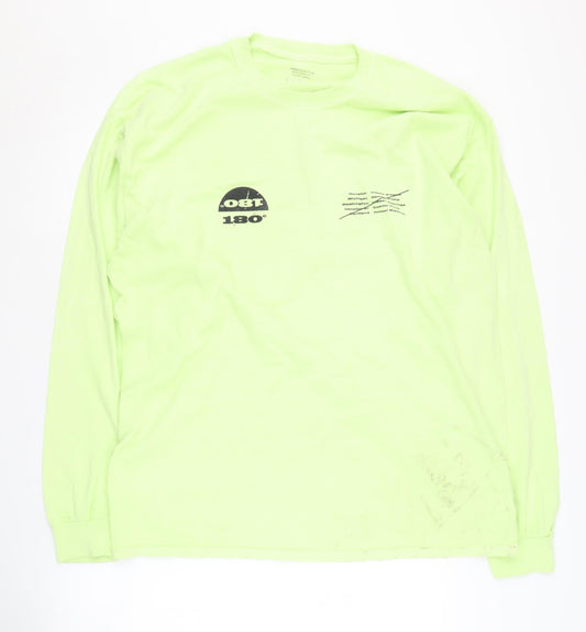 Urban Outfitters Men's Green Pullover Sweatshirt M