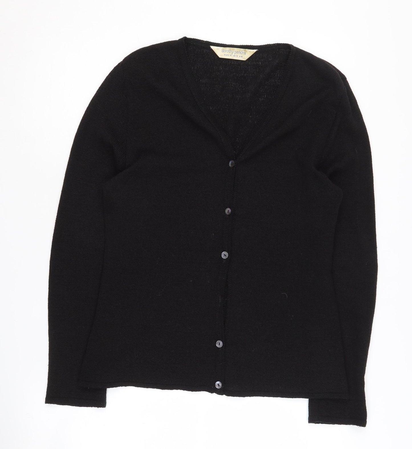 Womens UK Size 16 Dorothy Perkins Black Cardigan Jumper