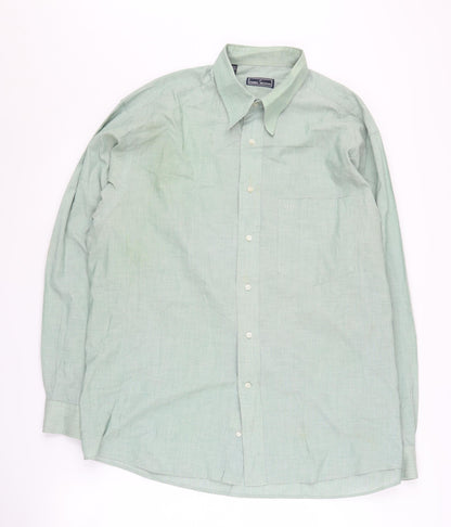 Daniel Hechter Men's Green Long Sleeve Button-Up Shirt
