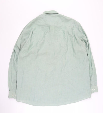 Daniel Hechter Men's Green Long Sleeve Button-Up Shirt