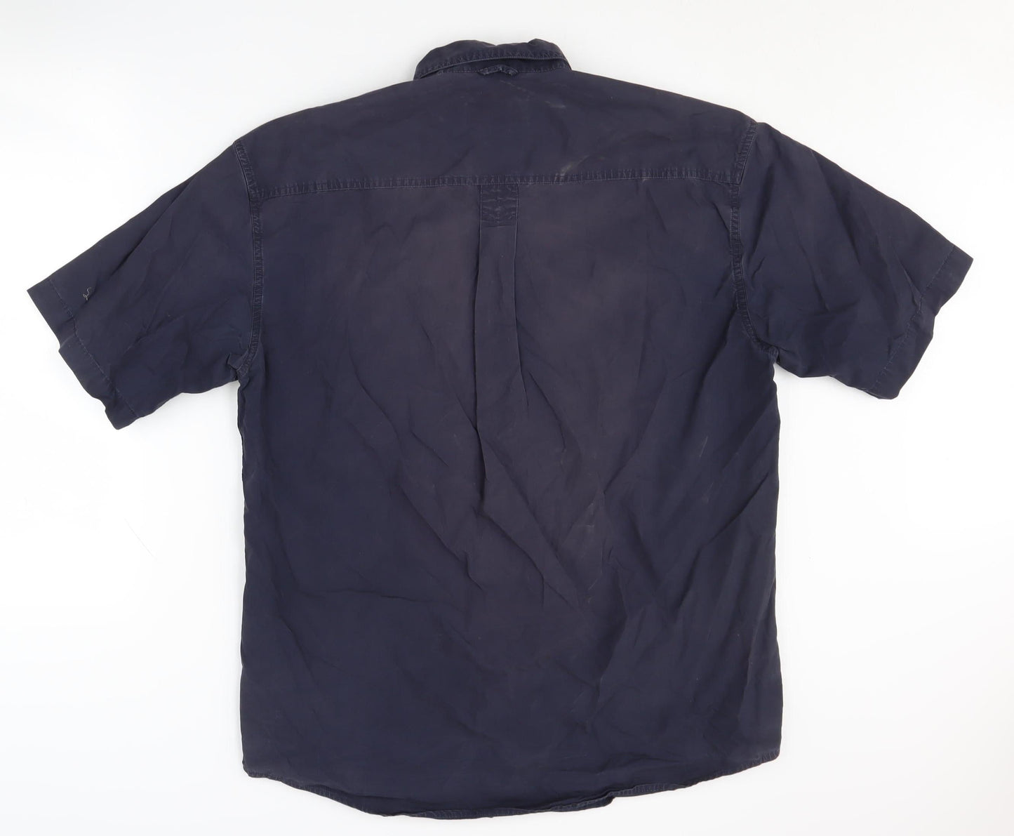 Timberland Men's Blue M Short Sleeve Cotton Shirt