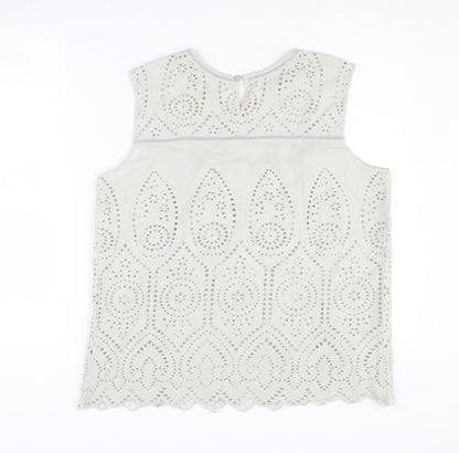 Laura Ashley Women's Ivory Lace Blouse UK 14