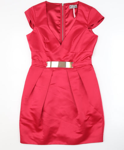 Lipsy Women's Red Dress Size 8 Party/Cocktail