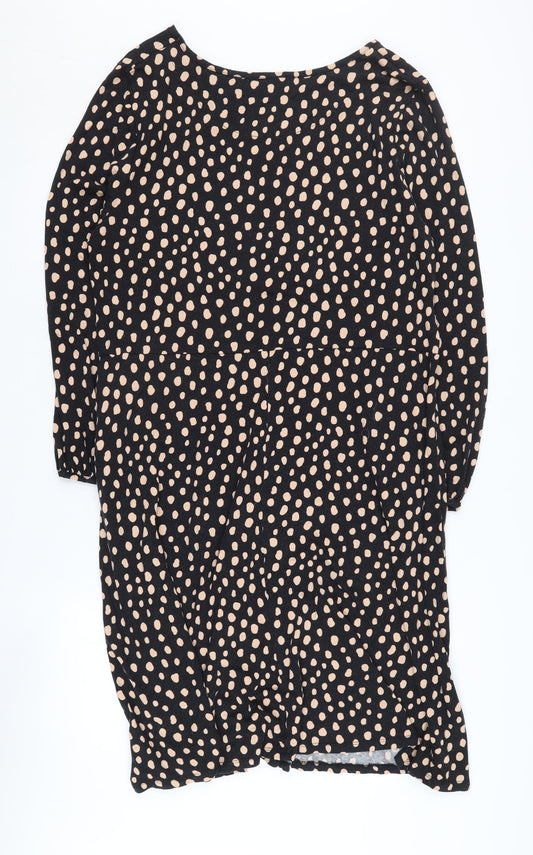 Roman Women's Black Polka Dot Dress Size 20