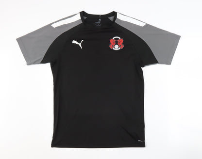 Puma Men's Black Short Sleeve Active Shirt, M