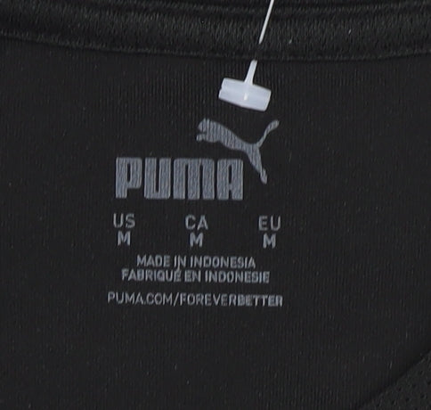 Puma Men's Black Short Sleeve Active Shirt, M