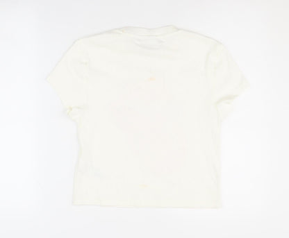 Womens UK Size M The Rolling Stones White Basic T-Shirt