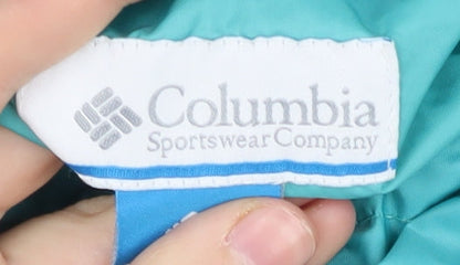 Columbia Women's Blue Hooded Rain Jacket L