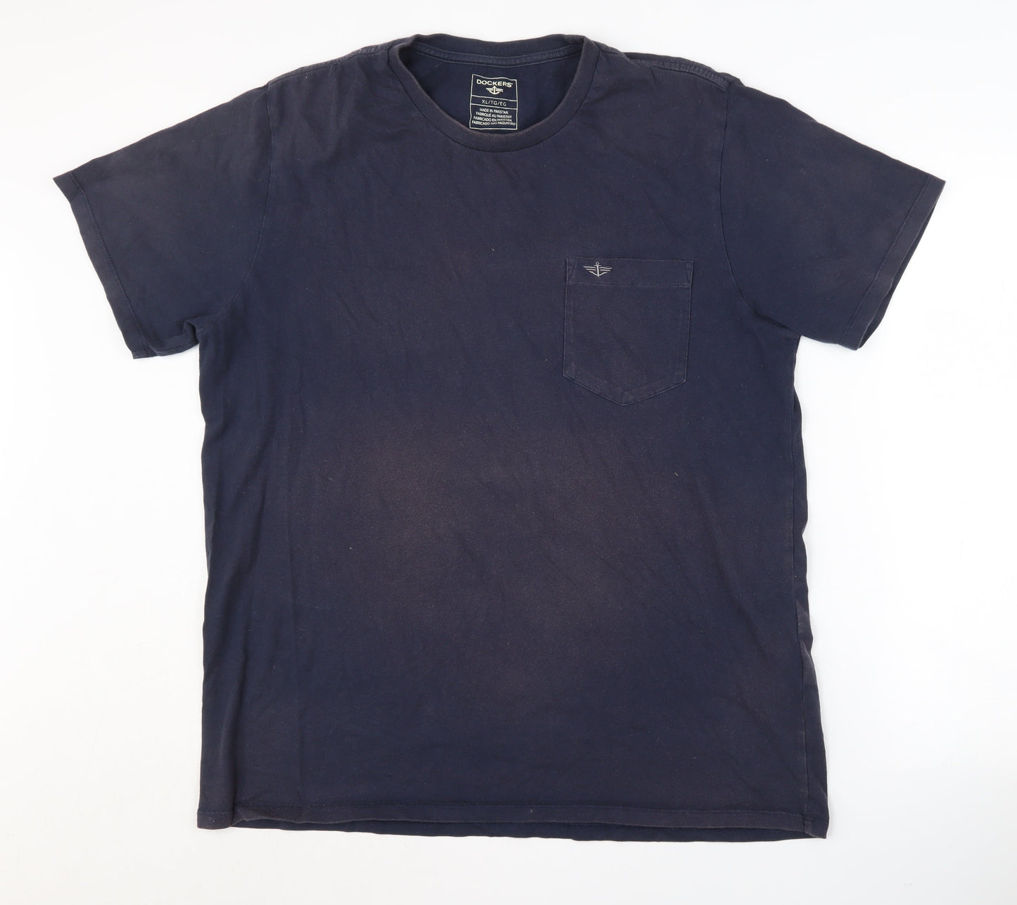 Dockers Men's Blue XL Crew Neck T-Shirt
