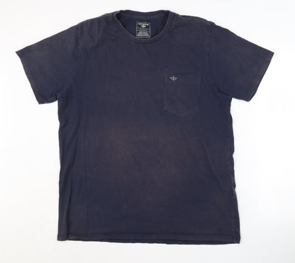Dockers Men's Blue XL Crew Neck T-Shirt