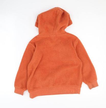 GAP Boys Orange Hoodie, XS 4-5 Years, Logo Pullover