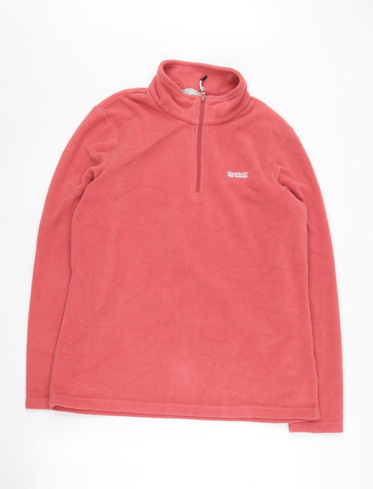 Regatta Women's Pink 1/4 Zip Polyester Sweatshirt Size 14