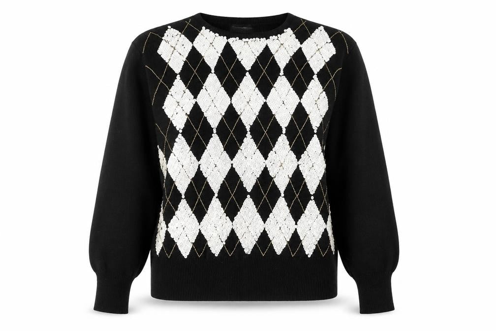 Womens UK Size L Liz Claiborne Black Pullover Jumper