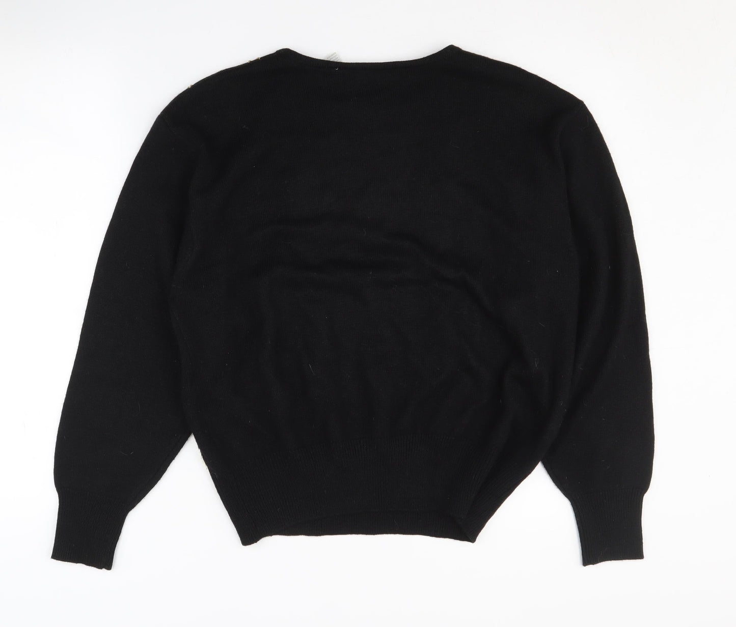 Liz Claiborne Women's Black L Sequined Pullover Jumper