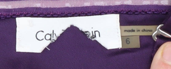 Calvin Klein Women Purple Bodycon Dress, Size 6