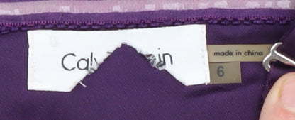 Calvin Klein Women Purple Bodycon Dress, Size 6