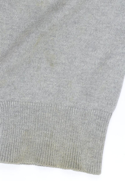 Banana Republic Men's Grey Silk Cashmere V-Neck Pullover Jumper XL