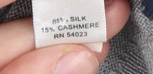 Banana Republic Men's Grey Silk Cashmere V-Neck Pullover Jumper XL