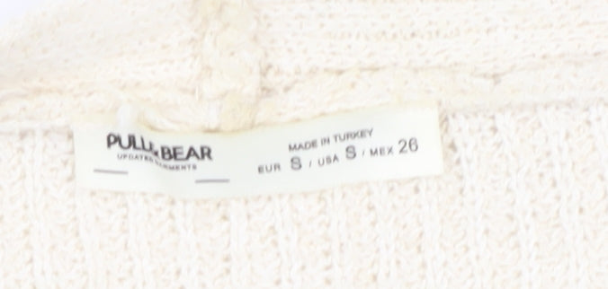 Womens UK Size S Pull&Bear Ivory Cardigan Jumper