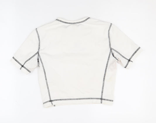 Champion Women's White Basic T-Shirt, S, Casual